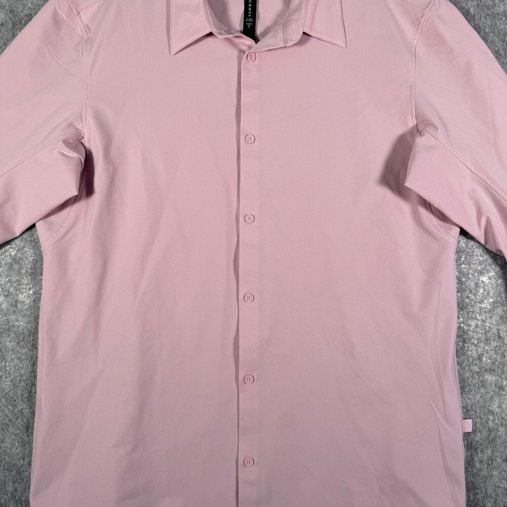 Lululemon Shirt Mens Size XL Pink Long Sleeve Commission Button Down Performance - Picture 5 of 9